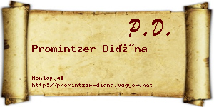 Promintzer Diána névjegykártya